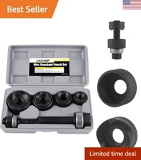 Manual Knockout Punch Kit - Heavy Duty Metal Sheet Hole Cutter - Conduit Punch