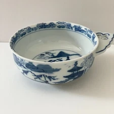 Mottahedeh Blue Canton Chinoiserie Porringer Bowl Historic Charleston Portugal