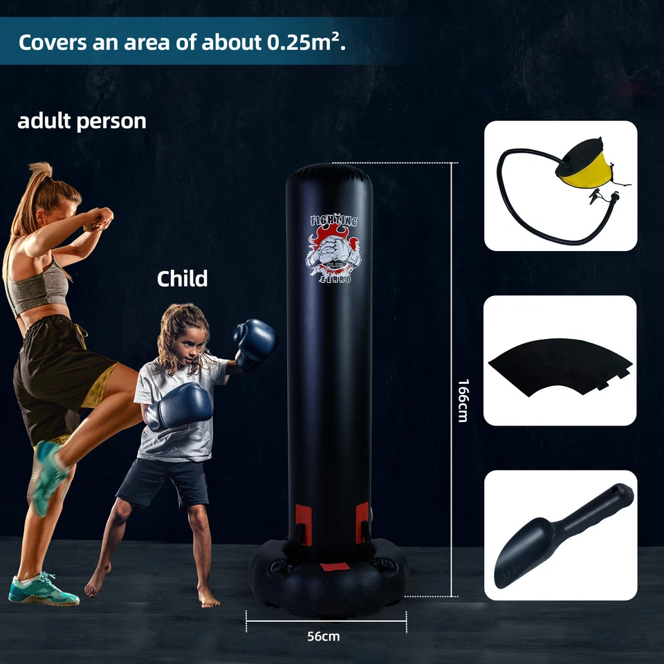 B-WAREN Boxsack Freistehender Aufblasbare Standboxsack Boxing Trainer - Bild 3 von 4