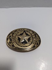 Belt Buckle The State of Texas Gold Tone Western Wear