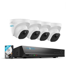 Reolink 4K 8MP PoE Überwachungskamera Set 4x 8MP Dome Kamera 8CH NVR RLK8-800D4