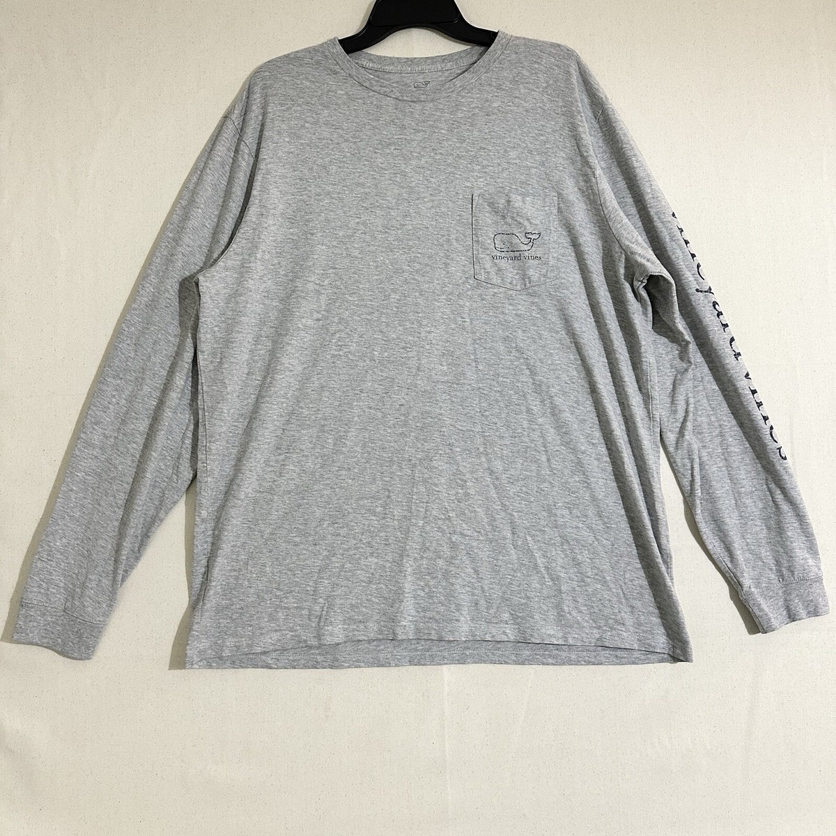 Vineyard Vines Vintage Whale Long Sleeve Graphic Pocket T Shirt