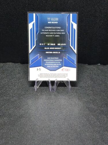2024 Sage High Series Football Ty James Auto Red Parallel #A-TJ Vikings - Picture 2 of 2