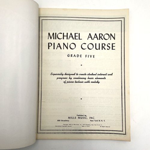 Michael Aaron Klavierkurs - Klasse 5 - Klavierstudium - 3 Stück (1952) Vintage - Bild 4 von 12