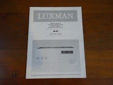 Luxman M-03 manuale di istruzioni / operating manual / user manual originale!