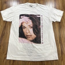 Alanis Morissette Vintage Shirt Medium 1999 Junkie Tour 99 Hanes Double Sided