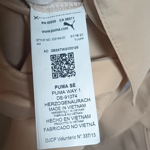 PUMA Pronounce Men's Beige Mid-Length Jacket Size L Stand-Up Collar Hidden Hood image 5