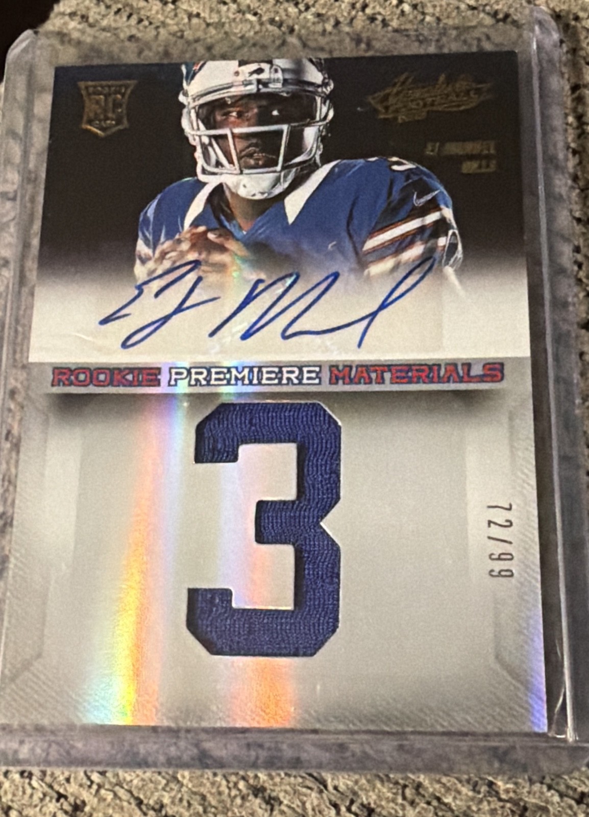2013 Panini Absolute - Rookie Premiere Materials EJ Manuel #209 Jumbo Jersey...