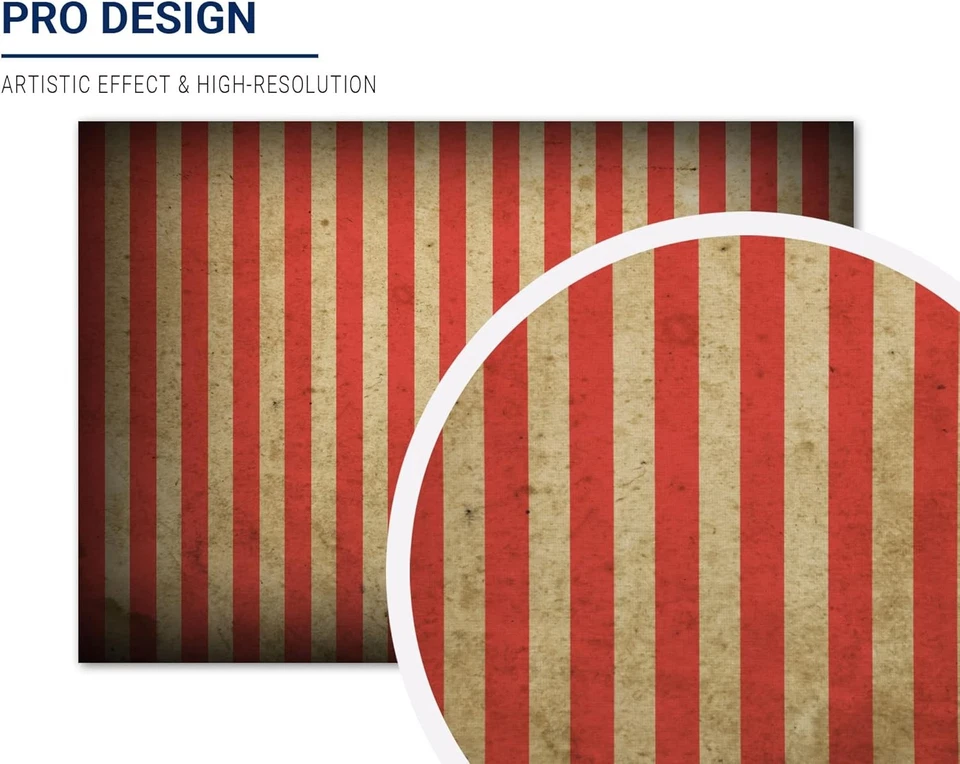 Allenjoy 7x5 pies Malvado Halloween Circo Carnaval Telón de fondo 82 x 59 pulgadas, Rojo, Blanco Foto 2 de 4