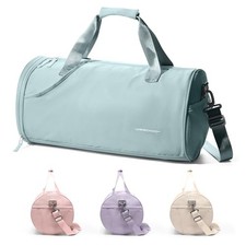 Gym Bag for Women Men with Wet Shoe Compartment, Small Duffle Bag for Tra...