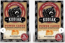 2 Packs Kodiak Cakes Power Cakes Protein Flapjack  Waffle Mix 4.5 LB Each 9 lbs