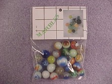 Group of 25 vintage marbles in bag mint condition