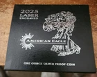 2025-W Proof $1 American Silver Eagle Laser Beam Privy Box, OGP, & COA