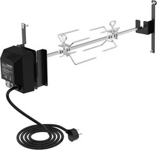 Weber 22in Grill Rotisserie Kit with Electric Motor – Stainless Steel BBQ Spit
