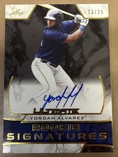 Yordan Alvarez Auto 2019 Leaf Ultimate Rookie Signatures On Card Autograph /25