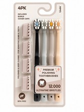 Premium Polishing Toothbrushes 4-Pack   12,000 Ultrafine Bristles Soft