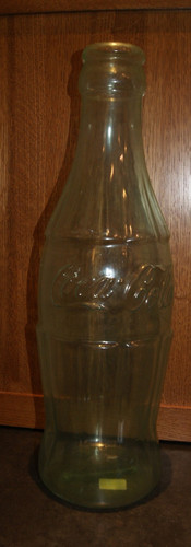 Vintage COCA-COLA 23" GIANT Green Plastic Coke Bottle PIGGY BANK Coin Bank
