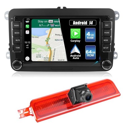 Für VW Caddy Life 2K Facelift Navi DAB+ Autoradio GPS +Rückfahrkamera 7'' Carplay