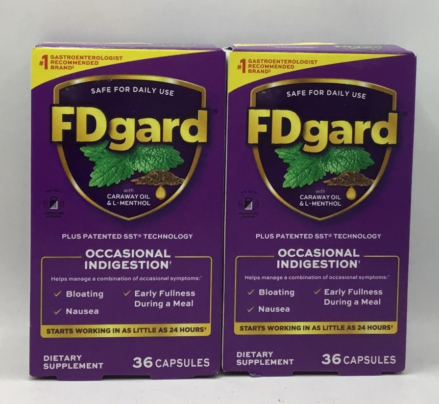 2 FDgard® for Functional Dyspepsia  Symptoms 36x2=72 Capsules Exp 03/27