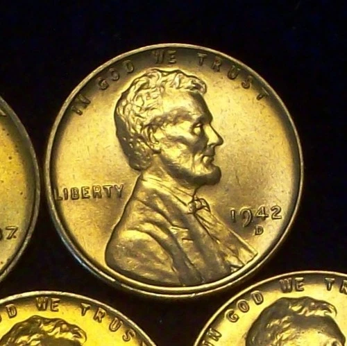 1942-D GEM BU - SUPER LINCOLN WHEAT CENT - NICE COLOR - GOOD DETAILS - SEE PICS!