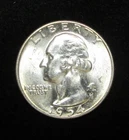 1954-P WASHINGTON QUARTER - SUPERB GEM BU - 90% SILVER - PHILADELPHIA MINT