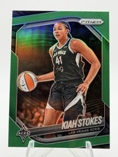 2025 Panini Prizm WNBA #58 Kiah Stokes Green Prizm - Las Vegas Aces