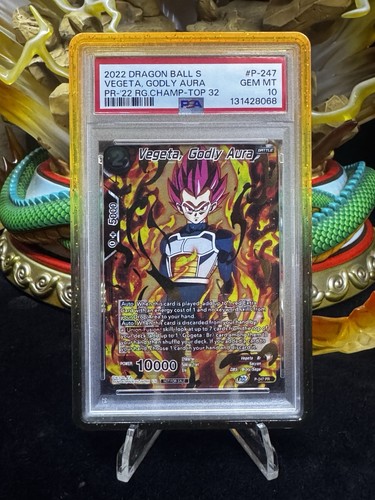 Bandai 2022 Dragon Ball Super Vegeta Godly Aura Promo Foil P-247 PSA 10