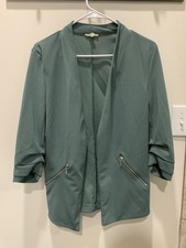 Dark Teal Womens Blazer Jacket
