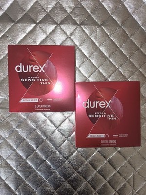 Durex Extra Sensitive Thin Condoms 24 Ct Lot Of 2