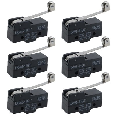 6PCS LXW5-11G1 Momentary SPDT Limit Switch AC 380V DC 220V 10A Roller Lever