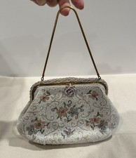 Beautiful Vintage Preowned Beaded Chunn Evening Bag Handmade Made In France