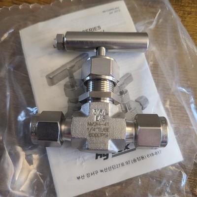 Hy-lok Valve Fitting NV2H-4T 1/4  tube 6000 Psi