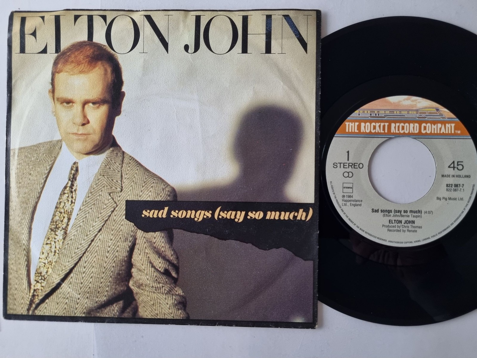 Elton John - Sad Songs (Say So Much) 7'' Vinyl Holland