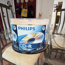 Philips CD-R Recordable 700MB 52x 50 48 Discs Spindle Cake Box Blank Media.