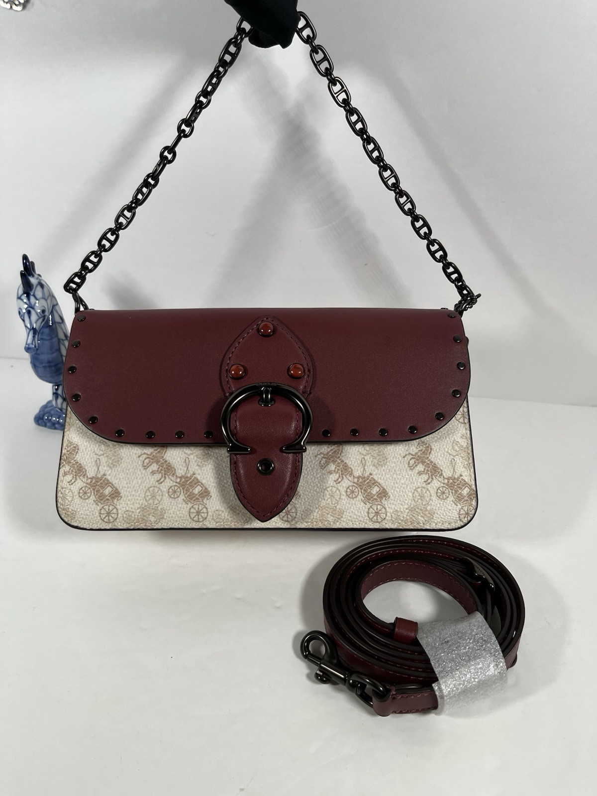 NWT Coach Beat Crossbody Bag Clutch in Horse & Carriage Print Style 4760