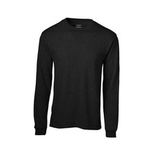 mens Midweight Cotton Long Sleeve T-shirt, 1  2 Packs Medium Black