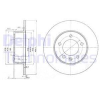 Delphi 2X Bremsscheibe Hinten Ø305 Mm Voll FüR Renault Master II Kasten FD 2.5