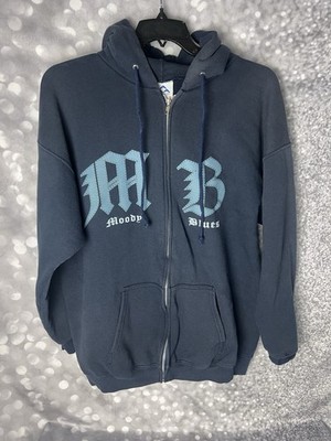 Vintage Moody Blues Band Full Zip Alstyle Apparel Hoodie Sweatshirt Mens XL