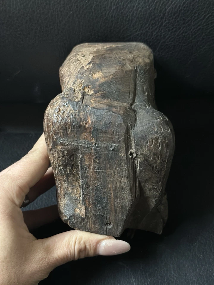 Antiguo fragmento arquitectónico de madera tallado a mano - barroco / rococó  Foto 3 de 4