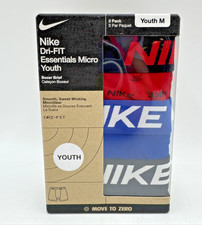 Nike Dri-Fit Essentials Micro Youth Boxer Brief 3 Pack Size Youth Boy MEDIUM