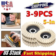 6PCS 5" Wool Felt Flap Disc Metal Working Polishing Buffing Wheel for Grinder