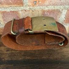 WW1 Leather Military Belt And Buckle probably German