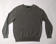 J.CREW Sweater Mens Large Pullover Long Sleeve Textured Green 100 Cotton