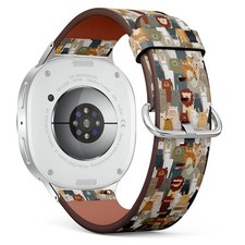 Animals Diverse Cartoon Vegan Leather Watch Band 40/44/46mm 