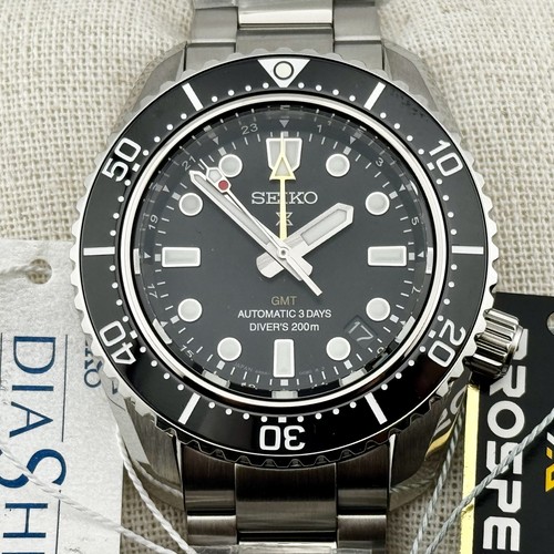 Unused SEIKO PROSPEX SBEJ011 GMT 200M Sapphire Ceramic Bezel Automatic Watch