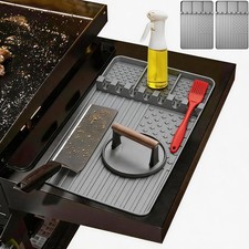 2 PCS Silicone Grill Mat Compatible with Blackstone, BBQ Large, grey2pcs