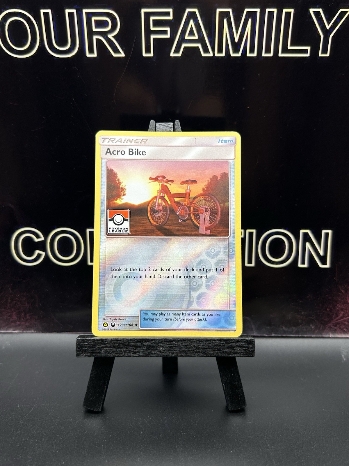 Acro Bike 123a/168 Reverse Holo League Promo Pokemon TCG Stamped 2019 LP