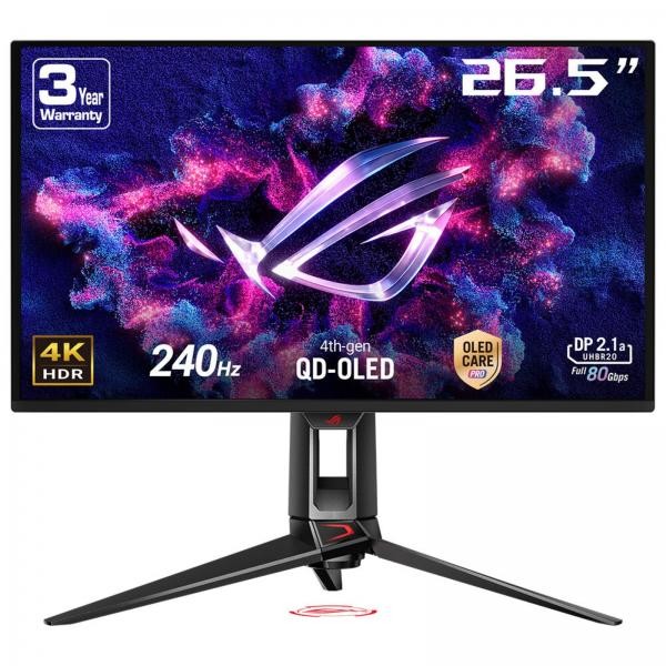 Senza Marca Nero Asus Rog Swift Oled Pg27ucdm Monitor Pc 67,3 Cm (26.5") 3840 X 2160 Pixel 4K Ultra Hd Qd-Oled - 90Lm0b30-B01971 - Immagine 2