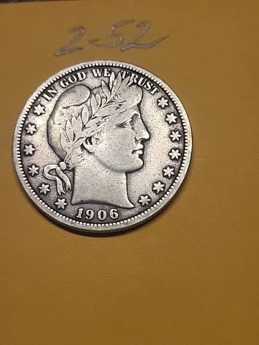 1906 D  Barber Half Dollar F   Lot2-52