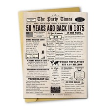 Large 50 Years Old Birthday Gifts for Women Men,Happy 50th Birthday Card